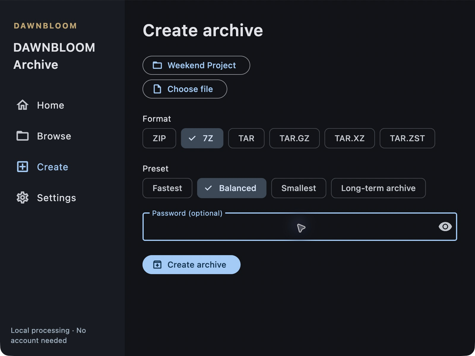 Real Mac app encryption screen with password obscured