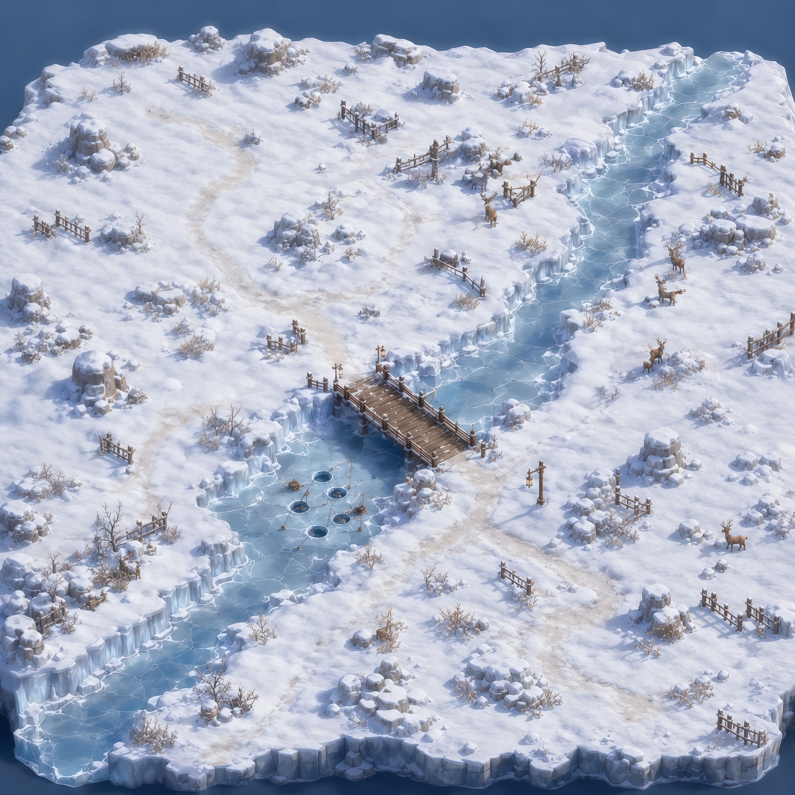 雪绒原实机地图素材