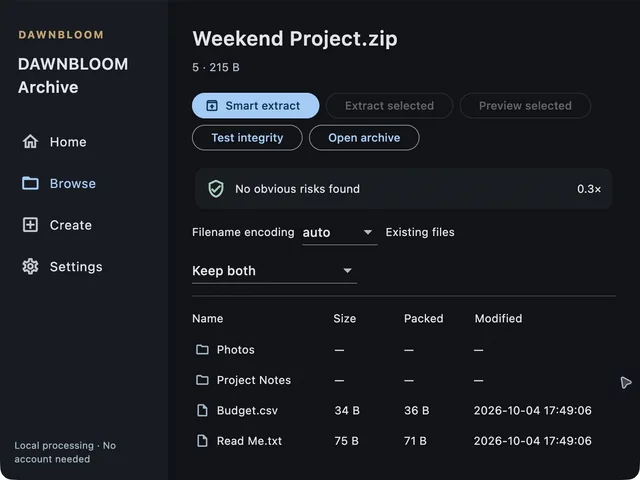 DAWNBLOOM Archive · Product page